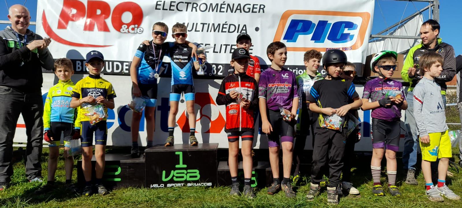 Adrien Caron, podium U11