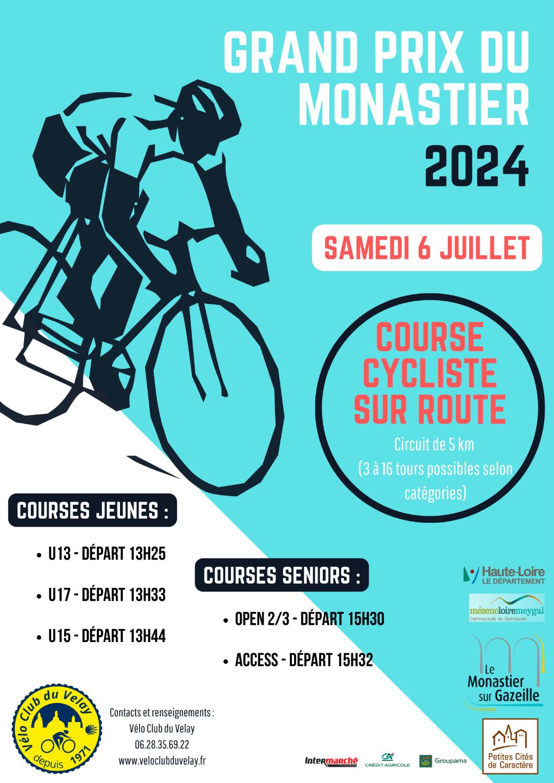 Le Grand Prix du Monastier-sur-Gazeille a lieu samedi