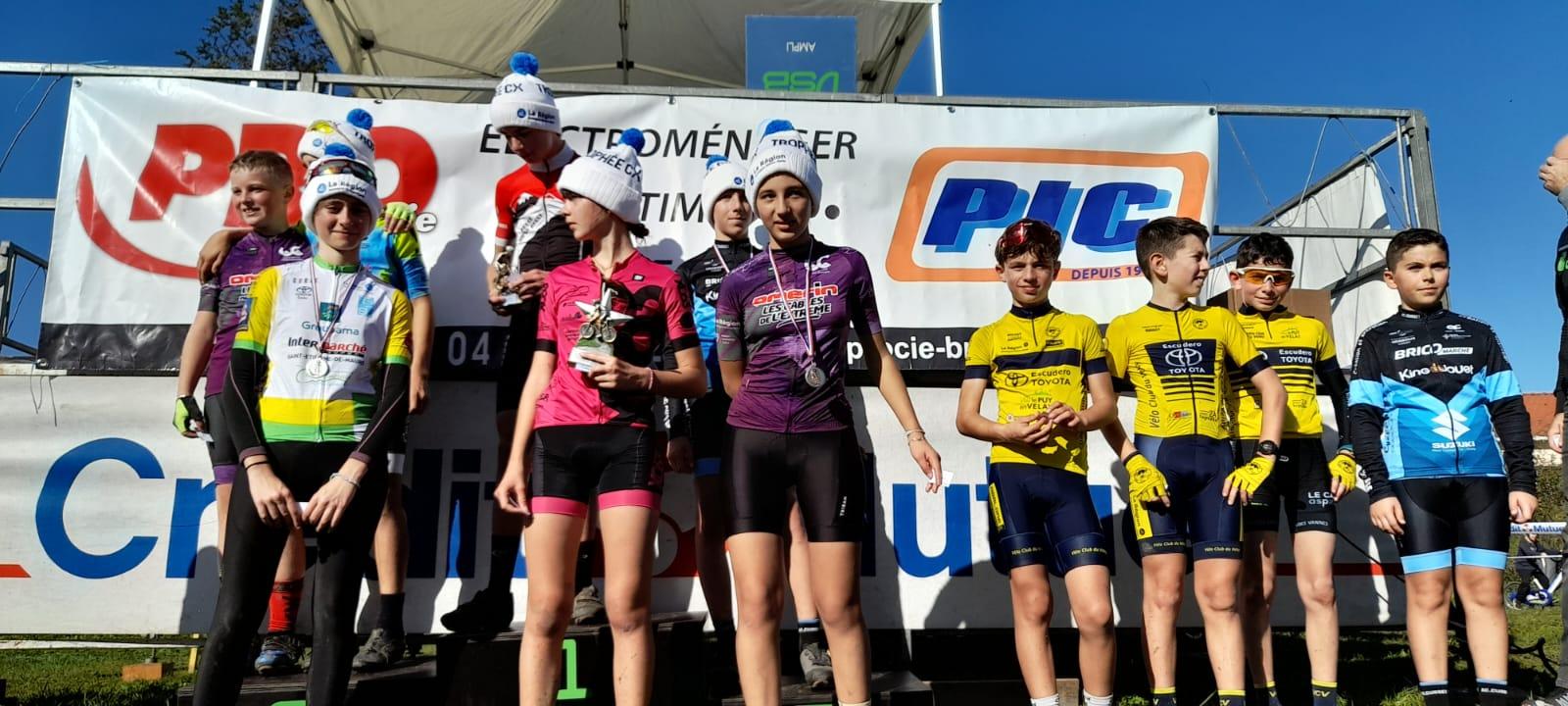 Lysandre et Elio, podium U15